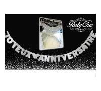 guirlande anniversaire argent - sud trading cd5117vargb Gris G