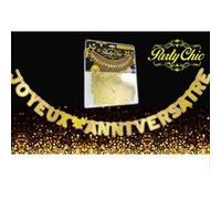 guirlande anniversaire or - sud trading cd10039 Jaune G