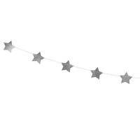 PartyDeco Guirlande argentée à petites étoiles – 3,60 m