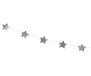 Guirlande argentée petites étoiles - 3,60 m