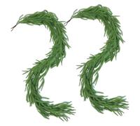 Guirlande Artificielle en cèdre Real Touch, 2 guirlandes artificielles en rotin et cyprès, 1,8 à,7 m, for décoration de Noël intérieure extérieure(270cm)