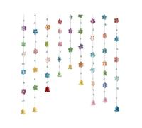 Guirlande Au Crochet - Ensemble De Cordes De Décoration Florale Tricotées Boho, Présentoir Suspendu Pour Fête | Arrangement D'ornement Textile Fabriqué À La Main, Accessoire De Style De Fenêtre De Por