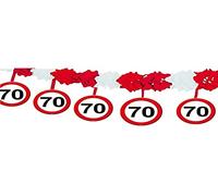 Guirlande avec Suspensions Panneau de Signalisation 70 ans