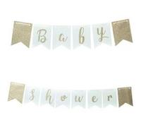 guirlande baby shower bleu et doré 3.5m - 77384 Bleu G