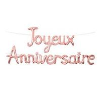 guirlande ballon anniversaire 4.5m or rose - surprisez vous balm00jarg Rose G