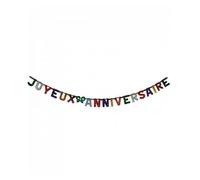 Guirlande - BALLONS A GOGO - Joyeux Anniversaire - Multicolore - Vert - Matériaux mixtes