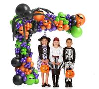 Guirlande Ballons Halloween Multicolore Noir Orange Vert