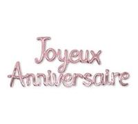 guirlande ballons lettres anniversaire 4.5m rose - générique balgj24rs Rose G
