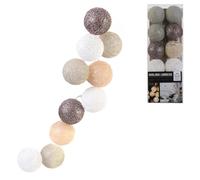 GUIRLANDE BOULE 4CM 10 LED TAUPE MARRON 192CM