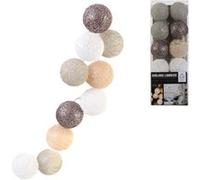 GUIRLANDE BOULE 4CM 10 LED TAUPE MARRON 192CM