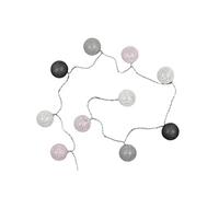 Guirlande Boule Gris Rose 10 Led D6cm 1m92
