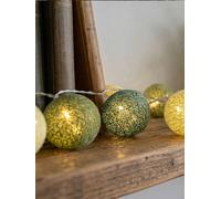 GuirLED - Guirlande lumineuse boules coton LED USB - Veilleuse bébé 2h - Adaptateur secteur double USB 2A inclus - 3 intensités - 32 boules 3.2m - Romania