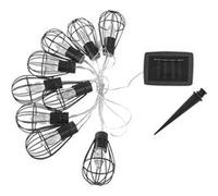 Lumisky Guirlande lumineuse KENY Solar 10 LEDs solaire cage métal lumière blanche 200 cm