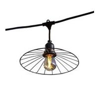 Lumisky Guirlande lumineuse Chic Cage Light – fil métal, 10 ampoules E27, 6 m, noir, blanc chaud