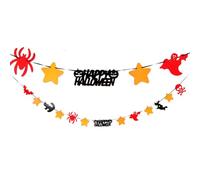 Guirlande citrouille Happy Halloween, bannière réutilisable pour Halloween, décoration d'intérieur, kit complet, guirlande de citrouille, guirlande de fanions citrouille pour maison, fenêtre