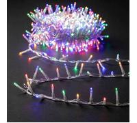 Guirlande cluster lumineuse 750 LED 18m extérieur multicolore fil transparent