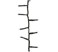 Guirlande compact LED clignotante pour extérieur 11 m Câble vert et Lumière blanche froide