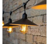 Guirlande lumineuse VINTY LIGHT CONNECTABLE Noir Acier 10M Noir G