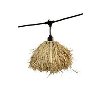 Lumisky Guirlande extérieure FRUFRU LIGHT 7 ampoules E27 LED blanc chaud abat-jour jute bohème