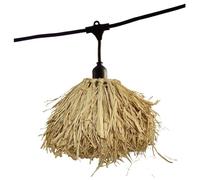 Lumisky Guirlande extérieure FRUFRU LIGHT 7 ampoules E27 LED blanc chaud abat-jour jute bohème