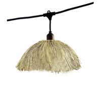 Lumisky Guirlande lumineuse extérieure HAVANA 6m 7 ampoules E27 LED blanc chaud abat-jour paille