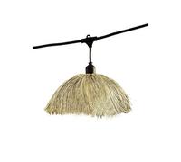 Guirlande lumineuse extérieure raccordable 6m avec 7 ampoules LED filament E27 blanc chaud HAVANA STRING LIGHT Abat-jour en paille bohème