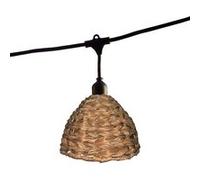 Lumisky Guirlande MELLOW connectable 7xE27 6m abat-jours polyrotin extérieur LED blanc chaud