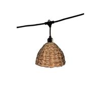 Lumisky Guirlande MELLOW connectable 7xE27 6m abat-jours polyrotin extérieur LED blanc chaud