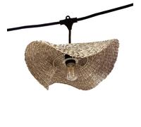 Guirlande lumineuse raccordable d'extérieur avec abat-jour en herbe marine style bohème 7 ampoules à filament douille E27 LED blanc chaud MOLLY LIGHT 6m