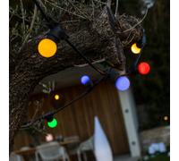 Lumisky Guirlande lumineuse extérieure connectable Party Guinguette 20 globes LED multicolore 9m