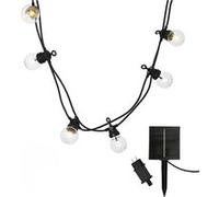 Guirlande lumineuse solaire et sur secteur raccordable 40 ampoules transparentes LED blanc chaud PARTY CLEAR 20 L14.4m