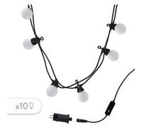 Guirlande connectable PARTY MILKY 10 globes 5.7M Blanc G