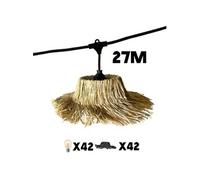 Lumisky Guirlande lumineuse extérieure TAHITI LIGHT 27m raccordable 42 ampoules LED E27 blanc chaud