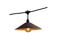 Lumisky Guirlande extérieure VINTY LIGHT 6 m 10 LED filament E27 blanc chaud abat-jour métal