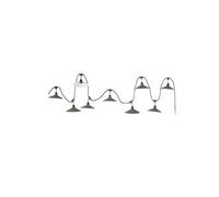 Lumisky Guirlande lumineuse extérieure VINTY abat-jour acier vintage 10 douilles E27 6 m connectable