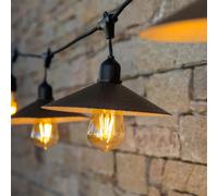 Lumisky Guirlande lumineuse VINTY LIGHT CONNECTABLE 10 m Acier Noir G