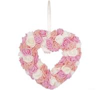 Guirlande Cœur Mural 36cm Plastique Léger Mariage(Three-color Flower) | cœur romantique, diamètre 36cm, couleur vif, plastique léger, pour idéal pour saint Valentin