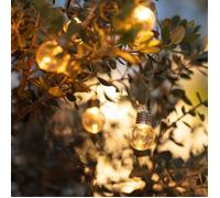 LEDKIA LIGHTING Guirlande d’Ampoules LED Solaire Galilei 2m 3000K Blanc chaud