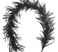 Guirlande d'aiguilles de pin noir - Mur d'automne artificiel en érable noir | Décoration d'automne en polyéthylène pour décoration d'Halloween, guirlande réaliste pour couronne, cheminée, cheminée