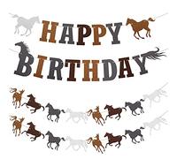 Guirlande D'anniversaire De Cheval, Bannière En Feutre, Décoration De Fête D'anniversaire, Bannière Joyeux Anniversaire, Décorations De Course De Chevaux Pour Fête D'anniversaire