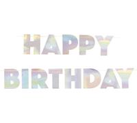 Guirlande d'anniversaire 'Happy Birthday' brillant 2,20m