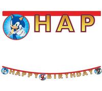 Guirlande d'anniversaire Sonic "Happy Birthday", 200 cm