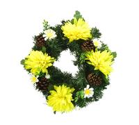 Guirlande d'automne avec chrysanthèmes jaunes Ø20 cm