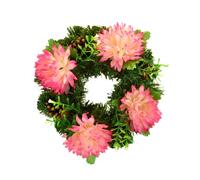 Guirlande d'automne avec chrysanthèmes roses Ø20 cm