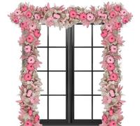 Guirlande d'automne | Guirlande Artificielle de Citrouilles Roses Halloween 1.75m pour Cheminée | Décoration Saisonnière pour Thanksgiving Mariage Chambre Moisson | Décoration Fenêtre Maison de