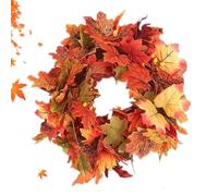 Guirlande d'automne,Guirlande de 1.7 Mètres de Feuilles d'Érable avec Lumières | Décoration de Thanksgiving pour la Maison Décor de Noël pour Cheminée Salon Intérieur Porche Jardin Terrasse