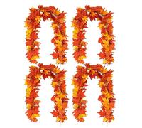 Guirlande d'automne pour Cheminée - 4 Guirlandes Artificielles d'automne Décorations pour Thanksgiving | Décor d'halloween Ornements de Fêtes pour Cheminée, Escalier, Fête, Appartement,
