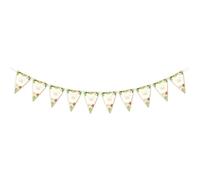 Guirlande de 10 Fanions 'Joyeuse Retraite' Tropical - Dimensions : 300 x 21 cm.