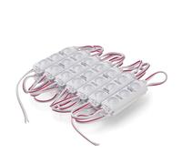 Guirlande de 20 modules de 3 LED s-md samsung - éclairage blanc de 120 lm, 6000 K, 12 V CC, 1 W, dimensions 80 x 19 mm, idéal pour les panneaux LED