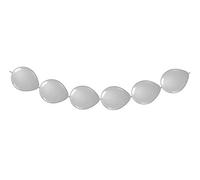 Guirlande de Ballons Argentés Métalliques - Ballons à Attacher - 3 mètres